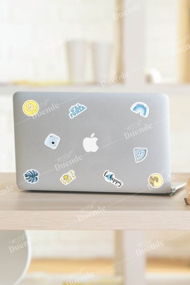 Sarı Good Vibes Dekoratif Telefon Laptop Stickerı